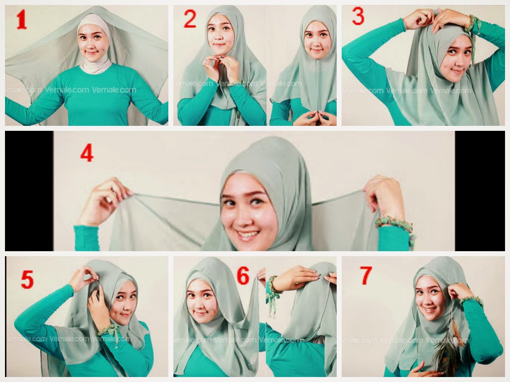 Cara Memakai Jilbab Segi Empat Kerudung Witahnuraini2